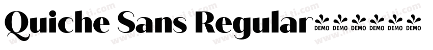 Quiche Sans Regular字体转换